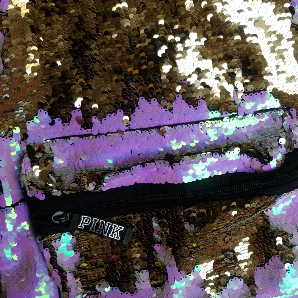 Victoria Secret pink reversing Bling backpack - Picture 6 of 6